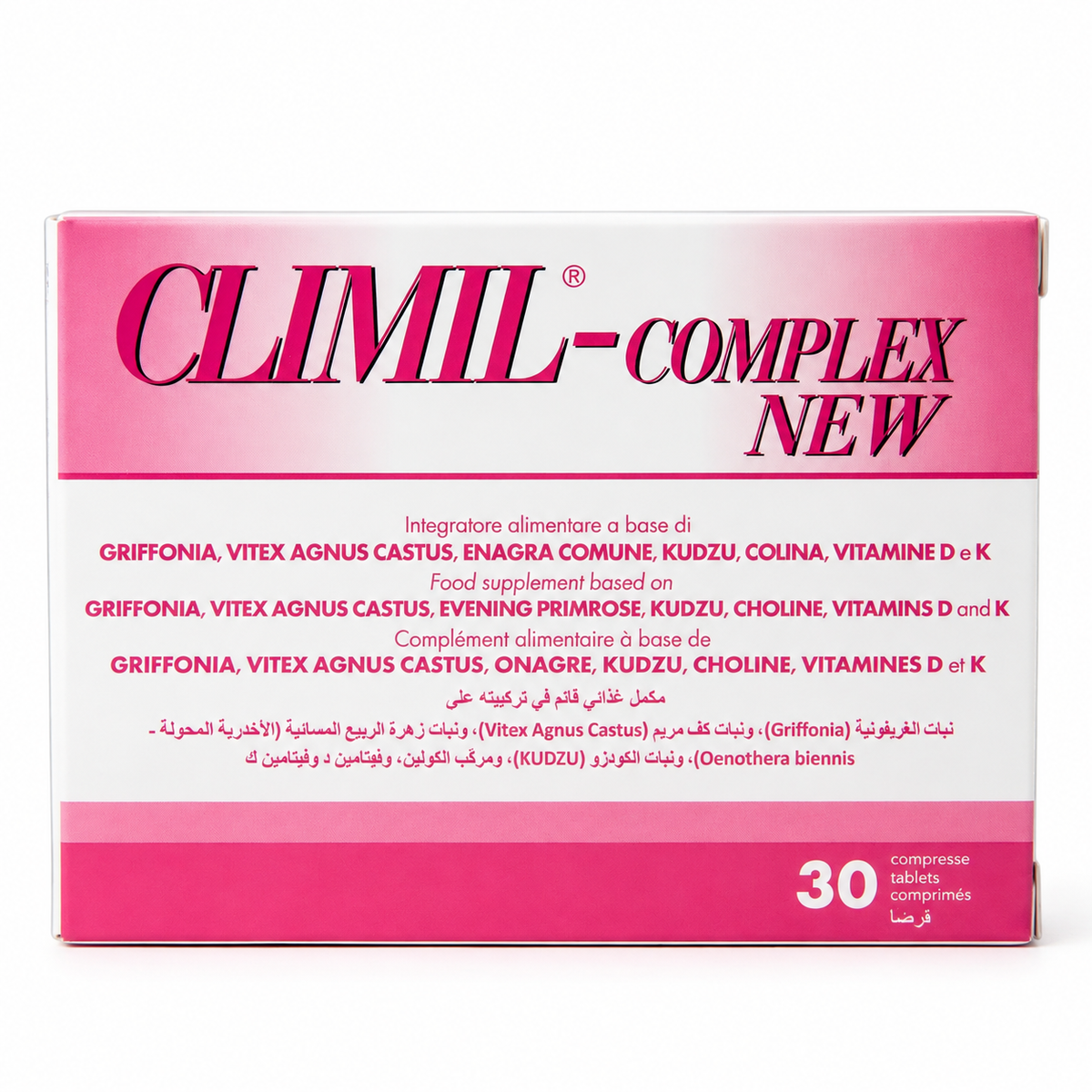 Climil -Complex New – integratore con Griffonia, Enagra, Isoflavoni di Kudzu, Agnocasto, Colina, Vitamine D3 e K2 per il benessere della donna | Mar-Farma