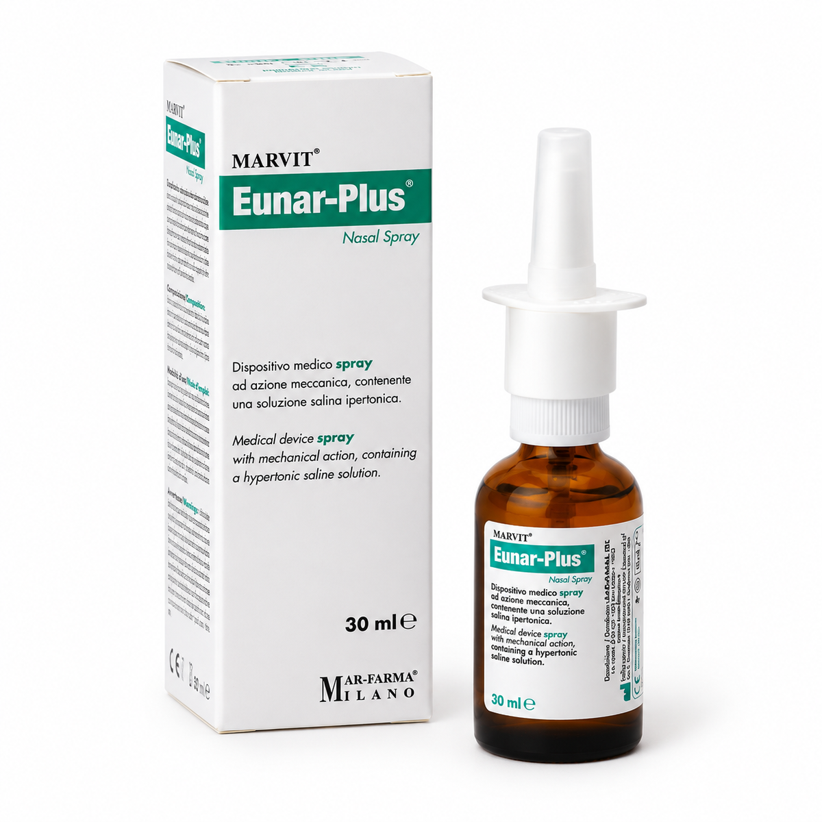 Eunar Plus – dispositivo medico con Acqua distillata di timo e Acido Ialuronico per rinosinusiti acute e nasofaringiti | Mar-Farma